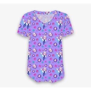 NWT Spiderman Women's Bamboo Shirt Purple 3XL